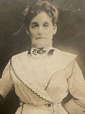 Victorian Teacher Stern Woman B. Liberchuck Photography Studio RPPC Postcard picture