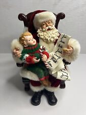Santa Claus Visit Child Classic Christmas Naghty List 9 Inch Tall, Holiday Decor picture