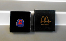 Authentic McDonalds Crew Member 2 Two Years of Service Lapel Hat Pinback Pin picture