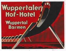 Wuppertaler Hof-Hotel Wuppertal Barmen Germany Vintage Luggage Label Travel picture