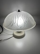 Vtg Art Deco Semi Flush Mount Frosted Glass Ceiling Light Fixture Refurbished picture
