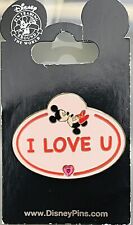 Disney Cast I Love U Mickey Minnie Holiday ID Name Badge Pin MOC HTF picture