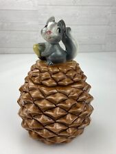 Vintage METLOX Squirrel Sitting on Pinecone Cookie Jar USA picture