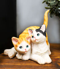 Feline Cat Two Playful Kittens Statue Adorable American Shorthair Kitty Cats picture