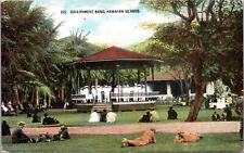 Postcard People Watching the Government Band in a Park, Hawaiian Islands picture