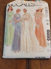 Vintage Bride Wedding Dress & Bridesmaid, & Cape McCalls Pattern size 10 Uncut picture