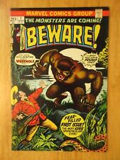 BEWARE #1 (1973) **Vintage Marvel Horror Great Bill Everett Cover** (FN/FN++) picture