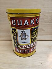 Vintage 1984 Quaker Rolled White  Oats Tin Canister, 1896 Replica picture
