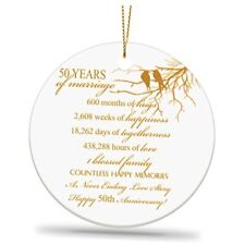 Sieral 50th Anniversary Ornament Wedding Ornament 50 Year for Couple Christmas  picture