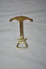 Vintage Antique Style Solid Brass Boat Ship Anchor Wine Corkscrew Bottle Opener  picture