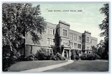 c1930's High School Building Campus Little Falls Minnesota MN Vintage Postcard picture