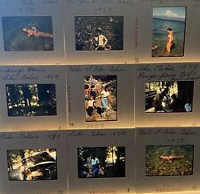vtg 35mm Slide Photo 1959 Lake Tahoe Cabin Kids Vacation Beach Swimsuit Lot #98 picture