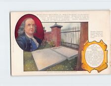 Postcard Benjamin Franklin's Grave At Philadelphia, Pennsylvania picture