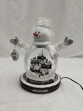 Thomas Kinkade Masterpiece Ed White Christmas Snowman Motion Train W/ Adapter picture