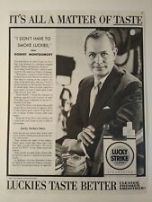 1954 Lucky Strike Cigarettes Robert Montgomery Vintage Print Ad picture