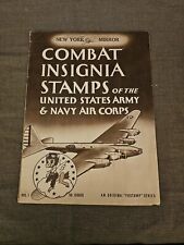 WWII - 1942 Combat Insignia Stamps US Army & Navy Air Corps Booklet Postamp  picture