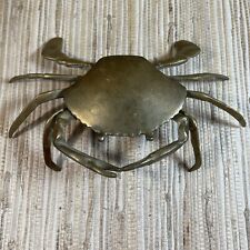 Vintage Penco Brass Crab Metal Sculpture Ring Holder picture