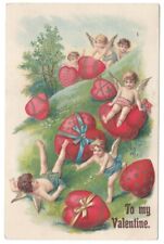 Antique 1914 Valentine Embossed Postcard To My Sweetheart Vintage Valentines Day picture