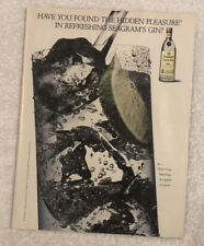 Vintage 1990 Seagram’s Extra Dry Gin Original Print Ad - Hidden Pleasure picture