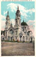 Postcard NY Lackawanna Our Lady of Victory 1928 White Border Vintage PC J1229 picture