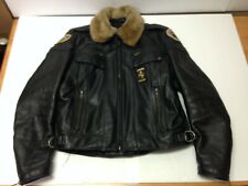 Harley Davidson Leather Jacket By Hein Gericke Sz. 42R; Lined & Faux Fur Collar picture