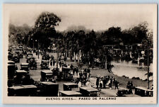 Buenos Aires Argentina Postcard Palermo Walk c1920's Antique RPPC Photo picture