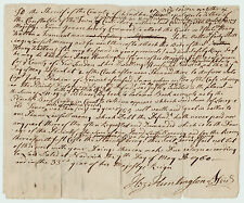 RARE 1760 Manuscript Document Norwich CT Signed Huntington - Capt Perkins picture