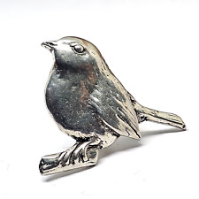 Robin Pin Badge Brooch Bird Robin Red Breast Pin Pewter Badge Lapel Pin Unisex picture