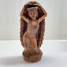 Vtg Coco Joe's Women Figurine Hula Dancer Goddess 1980 Hawaii Hapa Wood picture