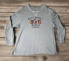 Disney Parks 3XL XXXL Long Sleeve Plus Size Shirt Embroidered Mickey Mouse 1971 picture