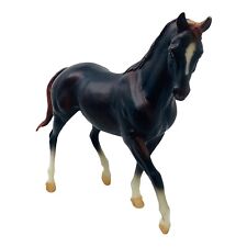 Vtg Breyer Horse Dark Brown w White Legs and Feather Look Design on Face 6