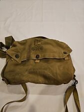 WWII US Army Lightweight Service Gas Mask  Bag Pouch Shoulder Sack Green  picture