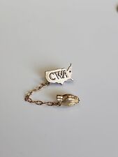 CWA Praying Hands Lapel Pin 2-Piece Chain Attached Concerned Women for America picture