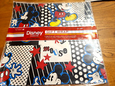 Vintage Mickey Mouse Disney Cleo Gift Wrap Wrapping Paper NEW NOS USA Gibson picture