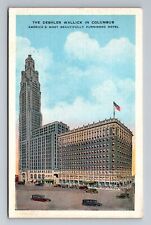 Columbus OH-Ohio, Deshler Wallick Hotel, Advertising, c1937 Vintage Postcard picture