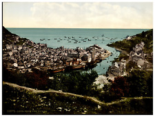 Cornwall. Looe. View from the Downs.  Vintage Photochrome by P.Z, Photochrome Zuri picture