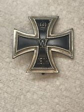 WWI GERMAN 1914 IRON CROSS 1st CLASS BRASS with SILVER PLATE - 052420 picture