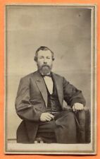 CDV Belleville, IL, Portrait of a Bearded Man, by Neff, circa 1860s Backstamp picture