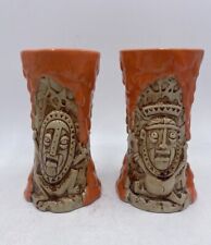(2) Trader Sam’s 2nd Edition Enchanted Tiki Bar Orange Mug Set - Disney Krakatoa picture