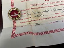 Reliquary Relic St Clare of Assisi + Document Clarae Ass V Catholic Blessed COA picture