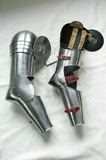16 gauge Medieval Steel SCA Warrior Pair Of Pauldrons With Arm Guard Hand Bracer picture