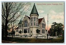 c1910's Hackley Public Library Building Muskegon Michigan MI Antique Postcard picture