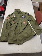 VTG USGI M-1965 M65 FIELD JACKET 1981 SIZE SMALL Regular W/ Patches Distressed  picture