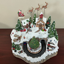 Snow Holiday Village With Lights And Music 8 Classic Songs w/Box picture