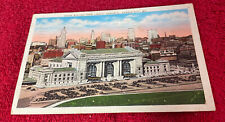 Union Station & Skyline Kansas City Missouri Vintage Posted Postcard picture