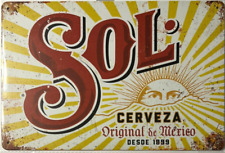 Sol Cerveza Beer Vintage Novelty Metal Sign 12