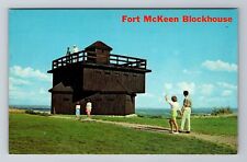 Bismarck Mandan ND-North Dakota, Historic Fort McKeen, Antique Vintage Postcard picture