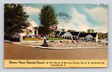 Old Postcard The Downtown Tourist Court Motel Asheville NC Gatlinburg TN 1950 picture