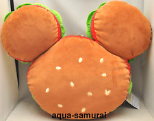 Tokyo Disney Resort Burger Cushion Mickey Big Hamburger Shape Plush Pillow NWT picture
