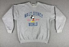 Disney Sweatshirt 90s Adult Large Walt Disney World Vintage Sweatshirt Grey picture